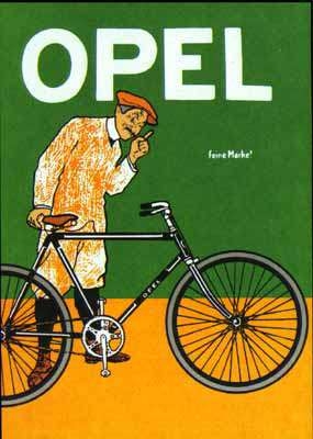 Opel Bicycle Advertisement From About - Car posters - Advertising & Race -