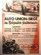 AUDI Auto Union Belgrader Stadtrennen. Poster