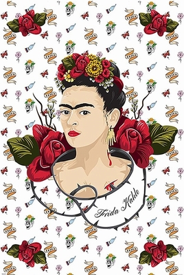Frida Kahlo Poster Red and White