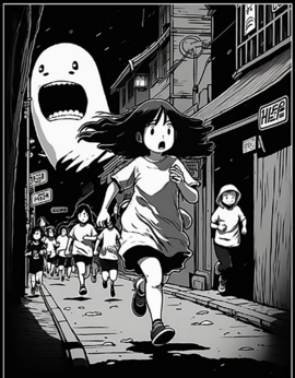 Spirited Comic Kunstdruck