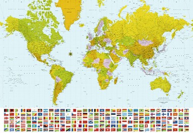 FOTOTAPETE - WELTKARTE - WORLD MAP auf einer Zürich Wunschliste / Geschenkidee