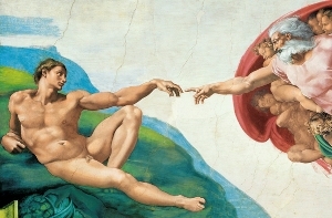 Fototapete - Riesenposter - The creation of Adam - Klicken fr grssere Ansicht