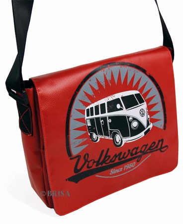 VW Bulli Schultertasche klein - rot