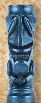 Tiki Teelichthalter Tiki Bamboo Nui - Kandy Flake Galaxy Blue